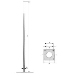 Молниеотвод МОГК-16{Фл500/300} (на базе ОГК-10 (1) ) купить в Екатеринбурге